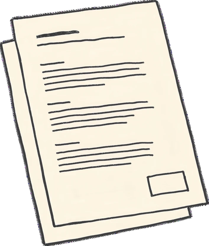 Procurement documentation illustration in Building Blocks style